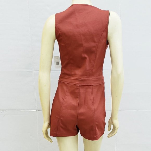 New GUESS Women's Front Zip Romper sz 4 - Picture 7 of 8